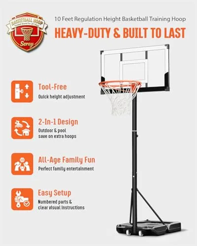 Seray Basketball Hoop 3.3-10 ft